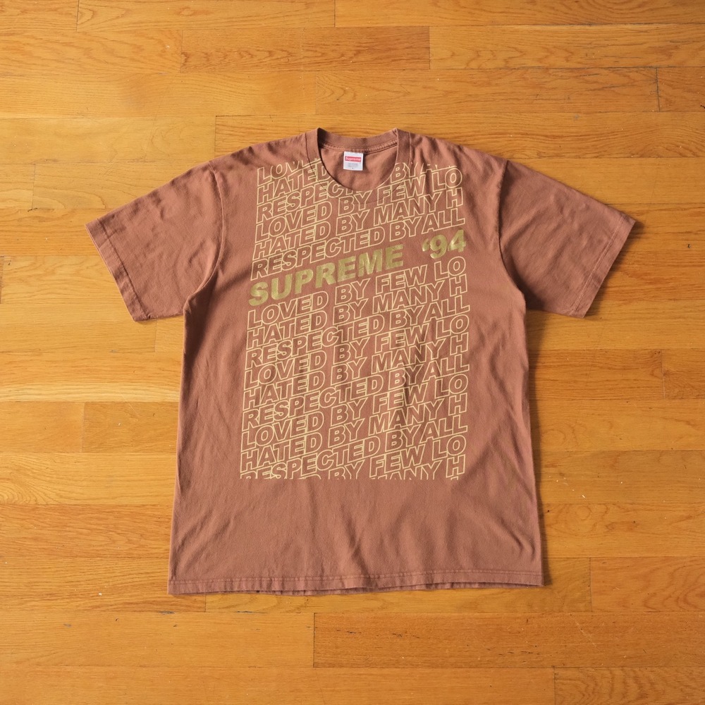 Supreme 94 Loved By Few Hated By Many Respected By All T-Shirt Men's Size L SS21